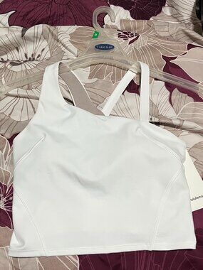 Lululemon Everlux Asymmetrical Tennis Tank (White)